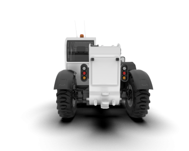 beyaz arkaplanda izole edilmiş modern beyaz 3 boyutlu görüntüleme