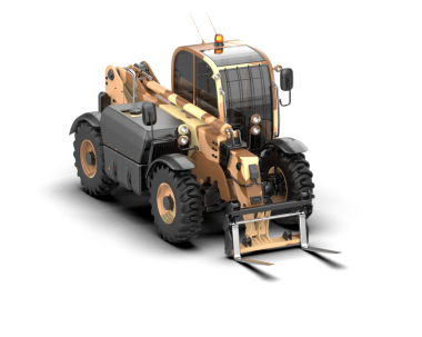 Arka planda modern kazıcı. 3d oluşturma