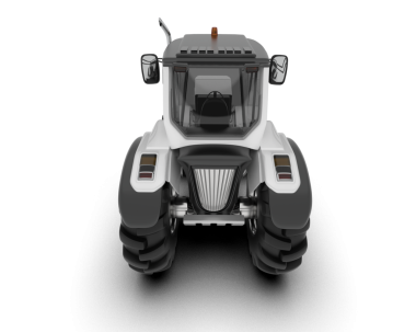 modern siyah küçük traktör