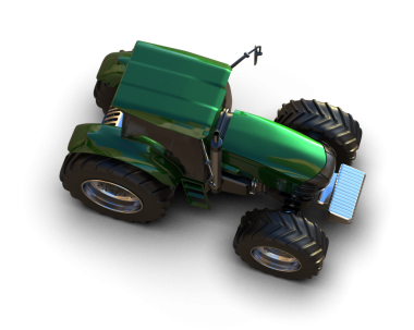 modern yeşil tarım traktörü