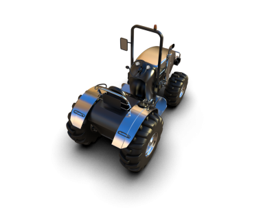 Siyah arkaplanda izole edilmiş bir robotik kolun 3 boyutlu görüntülenmesi