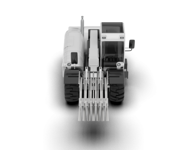 Kazıcı arka planda izole edildi. 3D görüntüleme - illüstrasyon