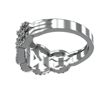 Gümüş zincirli gümüş yüzük