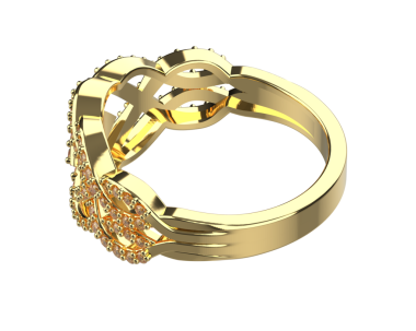 Siyah arkaplanda elmas bir yüzük