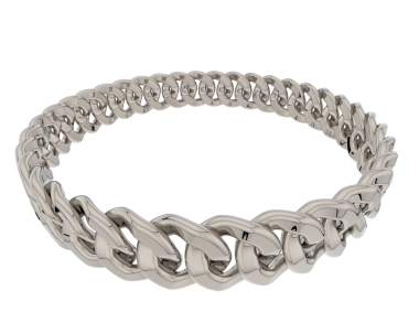 siyah arka plan üzerine izole Gümüş Zincir