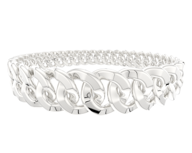 Beyaz arkaplanda izole edilmiş beyaz bilezik