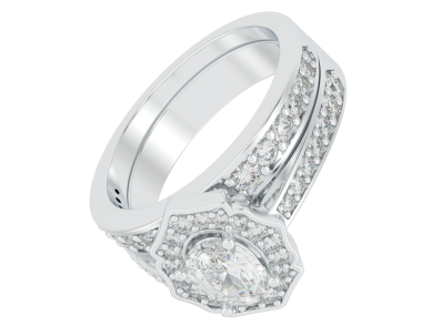 Gümüş elmas alyans siyah üzerine izole