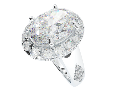 Elmas alyanslar beyaz arka planda izole edilmiş elmaslar. 3 Boyutlu Hazırlama