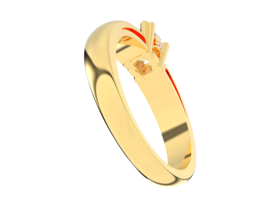 Kırmızı kurdeleli altın yüzük
