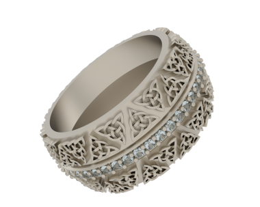 3 boyutlu alyans, siyah arkaplanda izole edilmiş bir süs.