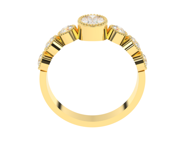 Beyaz arka plan üzerinde izole elmas yüzük