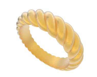 Altın spiral sarmal. 3D illüstrasyon, 3D canlandırma.