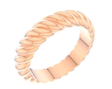 Beyaz arkaplanda izole edilmiş sarmal halatın 3 boyutlu görüntüsü