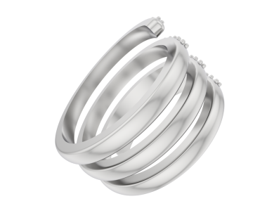 Beyaz arkaplanda beyaz kıvrımlı spiral