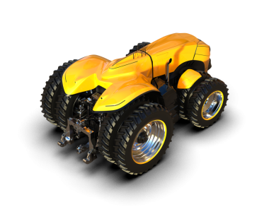 Beyaz arkaplanda izole edilmiş 3 boyutlu sarı-yeşil bir rengin çizimi