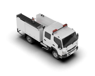 Beyaz izole edilmiş beyaz arka planda modern beyaz kamyon