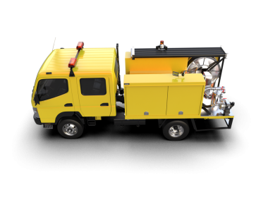 modern elektrik kamyonu beyaz arkaplanda izole edildi