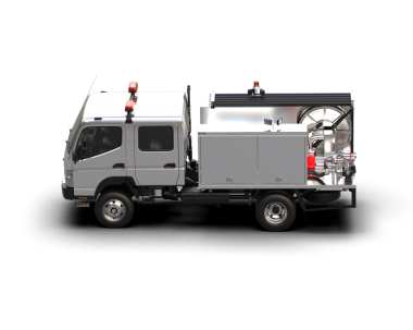 Yangın söndürücü siyah arkaplanda izole edilmiş.