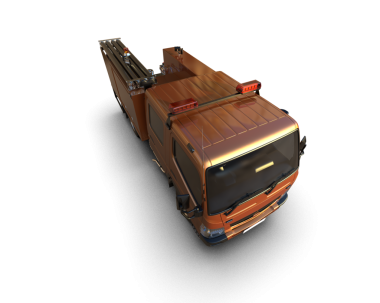 Eski bir arabanın 3 boyutlu görüntüsü.