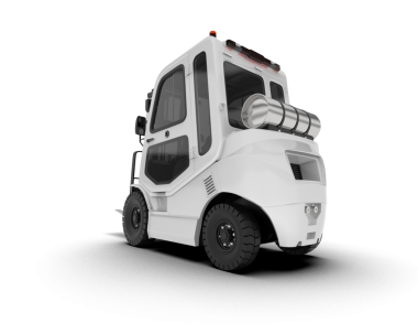 beyaz arkaplanda modern kamyon