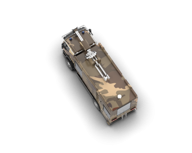 3D yansıtıcı siyah bir geçmişi olan askeri saldırı tüfeği.