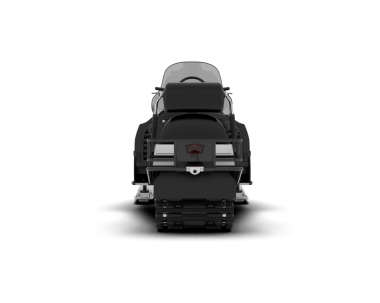 Siyah arka planda izole edilmiş siyah bir çantanın 3 boyutlu görüntülenmesi