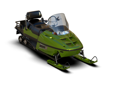 Siyah arkaplanda izole edilmiş bir kayak teknesinin 3 boyutlu görüntüsü