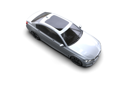 modern araba beyaz arka planda izole edildi. 3 boyutlu görüntüleme