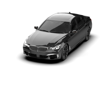 Modern lüks bir arabanın 3 boyutlu çizimi.