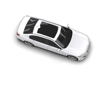 beyaz arka planda modern araba