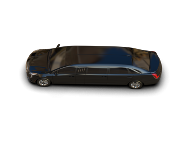 Siyah arka planda siyah deri kaplı lüks bir araba..