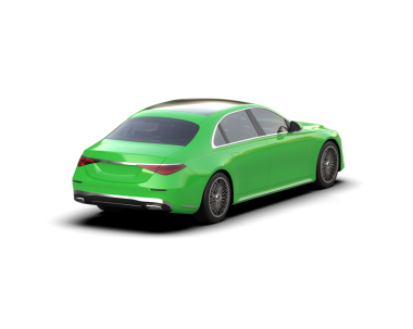 yeşil araba beyaz arkaplanda izole edildi. 3 boyutlu görüntüleme