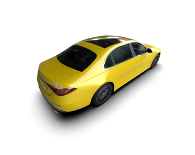 modern araba siyah arkaplanda izole edildi. 3 boyutlu görüntüleme