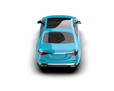 Araba beyaz arka planda izole edilmiş. 3d illüstrasyon.