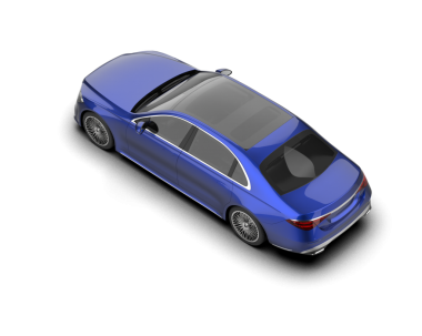 Siyah arkaplandaki arabanın 3 boyutlu görüntüsü