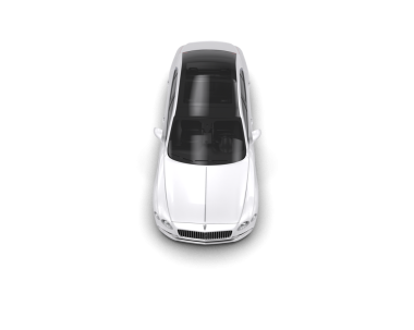 Siyah arka planda beyaz lüks spor araba.