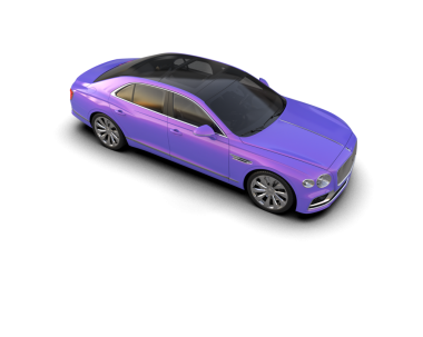 Beyaz arkaplanı olan 3 boyutlu bir araba.