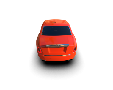 Kırmızı spor araba beyaz arka planda izole edildi. 3 boyutlu görüntüleme
