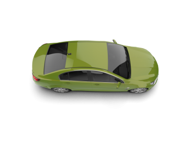 modern yeşil araba - yan görünüm 3D görüntüleme