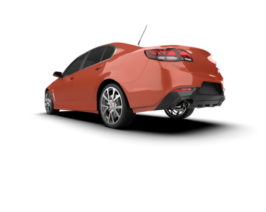 Beyaz arka planda gölgesi olan modern araba.