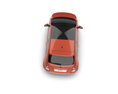 Kırmızı araba siyah arka planda izole edildi. 3d oluşturma