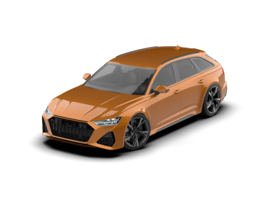 3 boyutlu markalı turuncu bir araba.