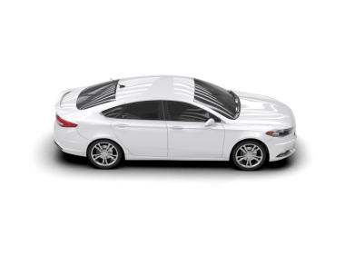 Beyaz arka planda izole edilmiş beyaz modern araba