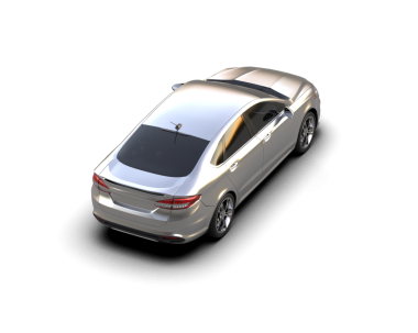 Lüks araba beyazda izole edilmiş. 3d oluşturma.