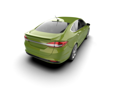 modern araba kırpma yolu ile beyaz arkaplanda izole