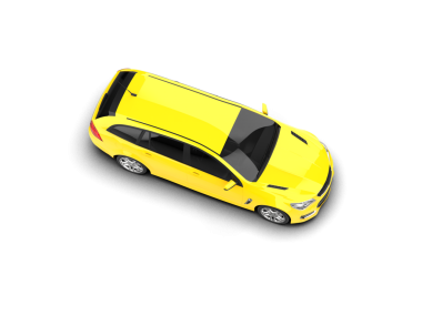 Modern bir arabanın 3 boyutlu görüntüsü