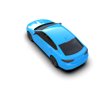 Siyah arkaplanda 3D görüntüleme mavi araba