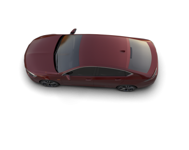 Siyah arka planı olan kırmızı bir araba..