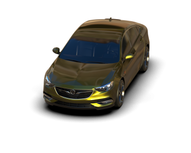 Modern araba arka planda izole edilmiş. 3d illüstrasyon