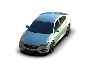 Gri bir arabanın arka planında modern bir araba. 3 Boyutlu Hazırlama.